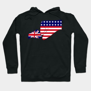 UK & USA Baby Fist Bump Patriot Flag Series Hoodie